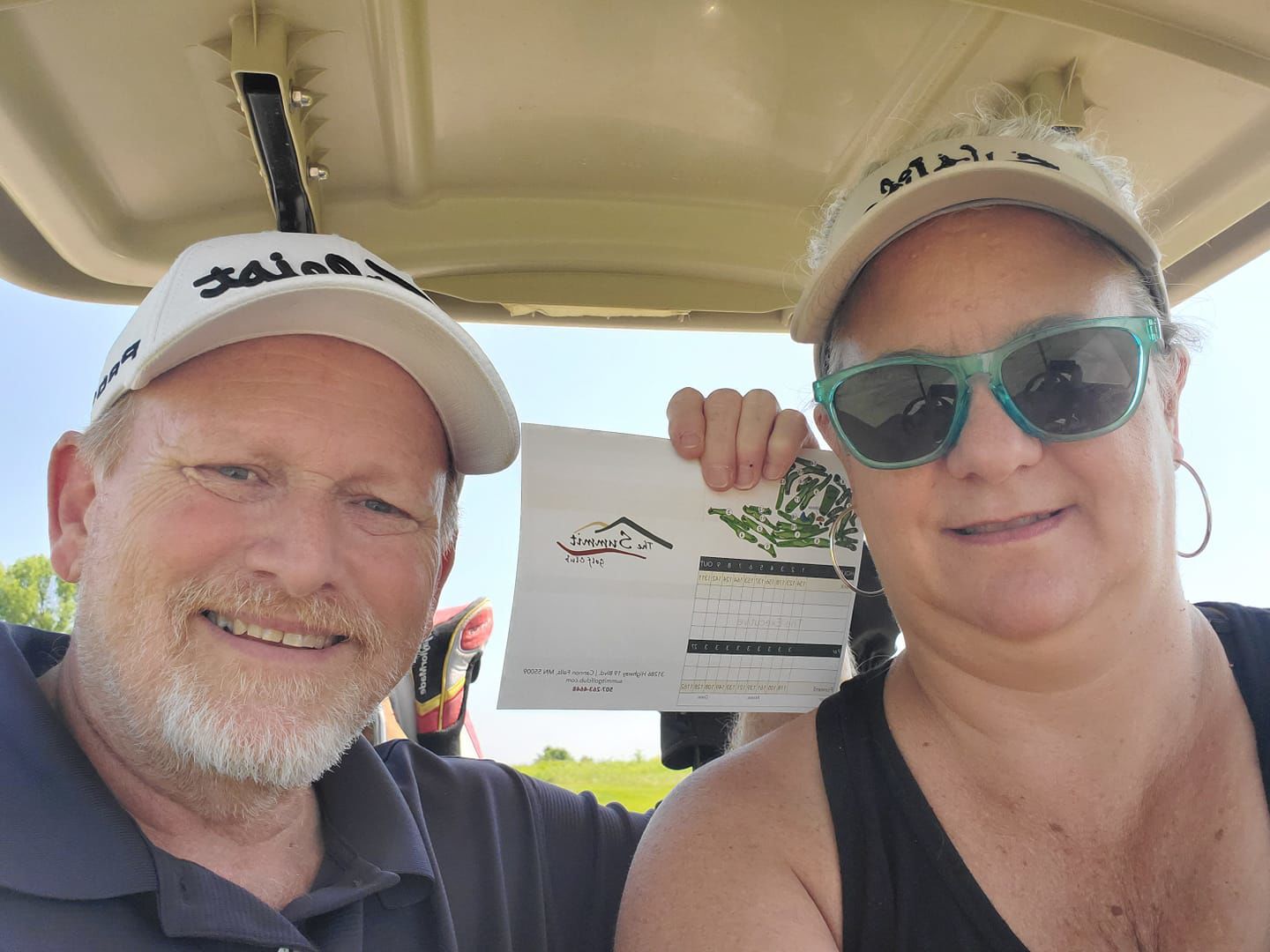 Jerry and Jaci play golf